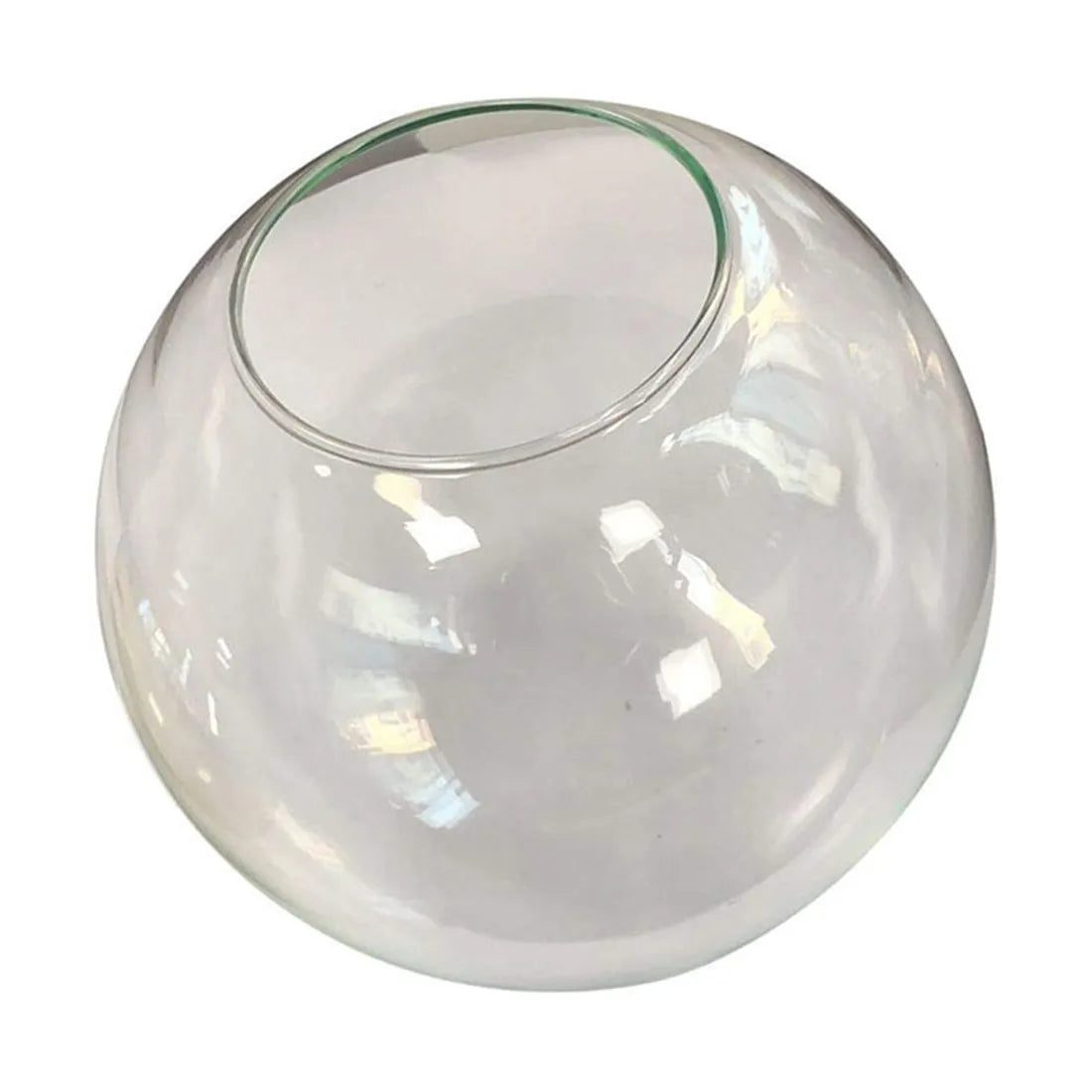 DecorBites™ Clear Glass Lamp Shade Round Light Cover Replacement - D13cm to D25cm