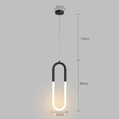 DecorBites™ Gold Black LED Pendant Light: Single/Double Head, Long Line Hanging Lamp