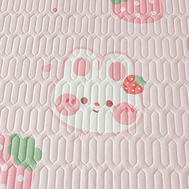 DecorBites™ Cute Cartoon Pattern Cooling Fitted Sheet with Natural Latex Fabric