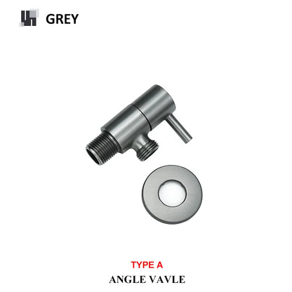 DecorBites™ Brass Triangle Valve Black Hot Cold Water Angle Faucet