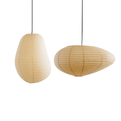 DecorBites™ Japanese Rice Paper Pendant LED Lamp for Cozy Living and Dining Spaces