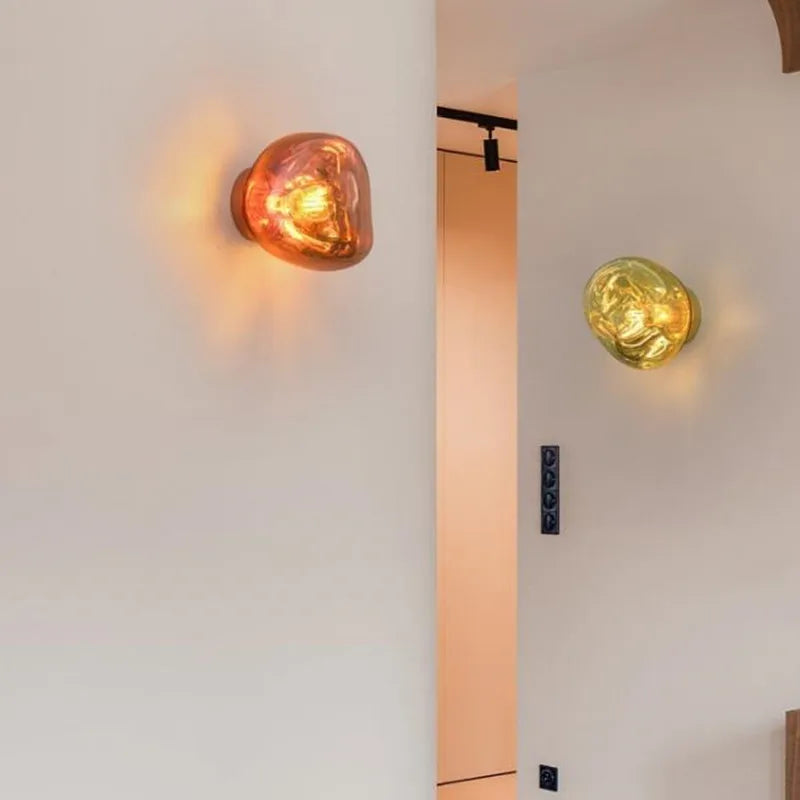 Lámpara de pared de vidrio de lava Decorbites™: Diseño nórdico para la decoración del hogar, sala de estar, dormitorio