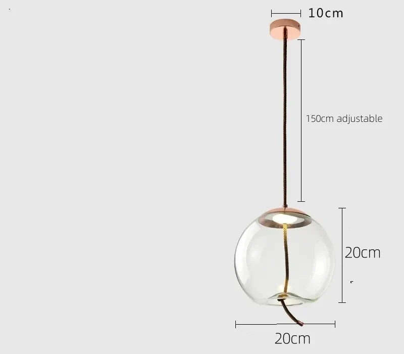 DecorBites™ Glass LED Chandeliers for Living Room Bedroom Kitchen Pendant Lamp