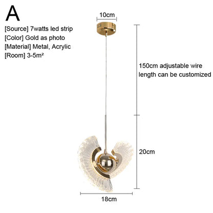 DecorBites™ Gold Nordic Pendant Lights Indoor Kitchen Dining Room Home Decor