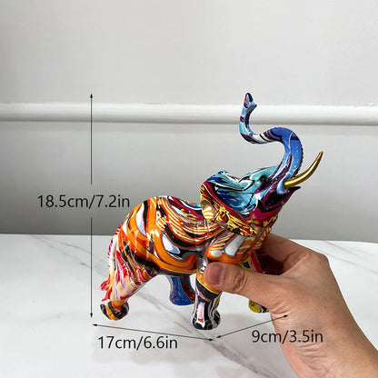 DecorBites™ Elephant Resin Art Statue Collection for Home Office Decor
