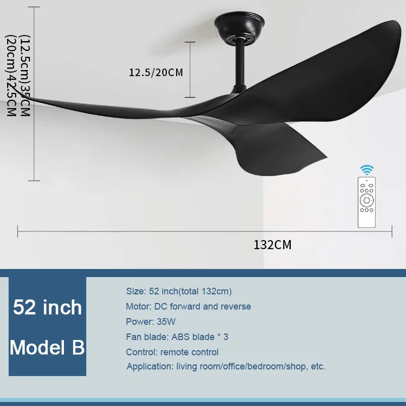 DecorBites™ Industrial Retro Ceiling Fan with Remote Control for Restaurant and Living Room