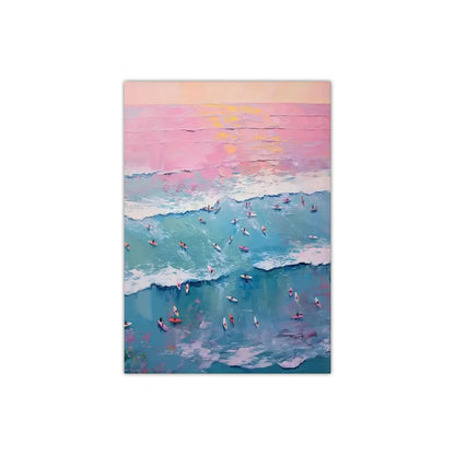 Frameless Summer People Swimming Canvas Wall Art