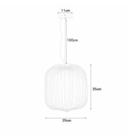 Spokes Birdcage Pendant Light in Polished Chrome
