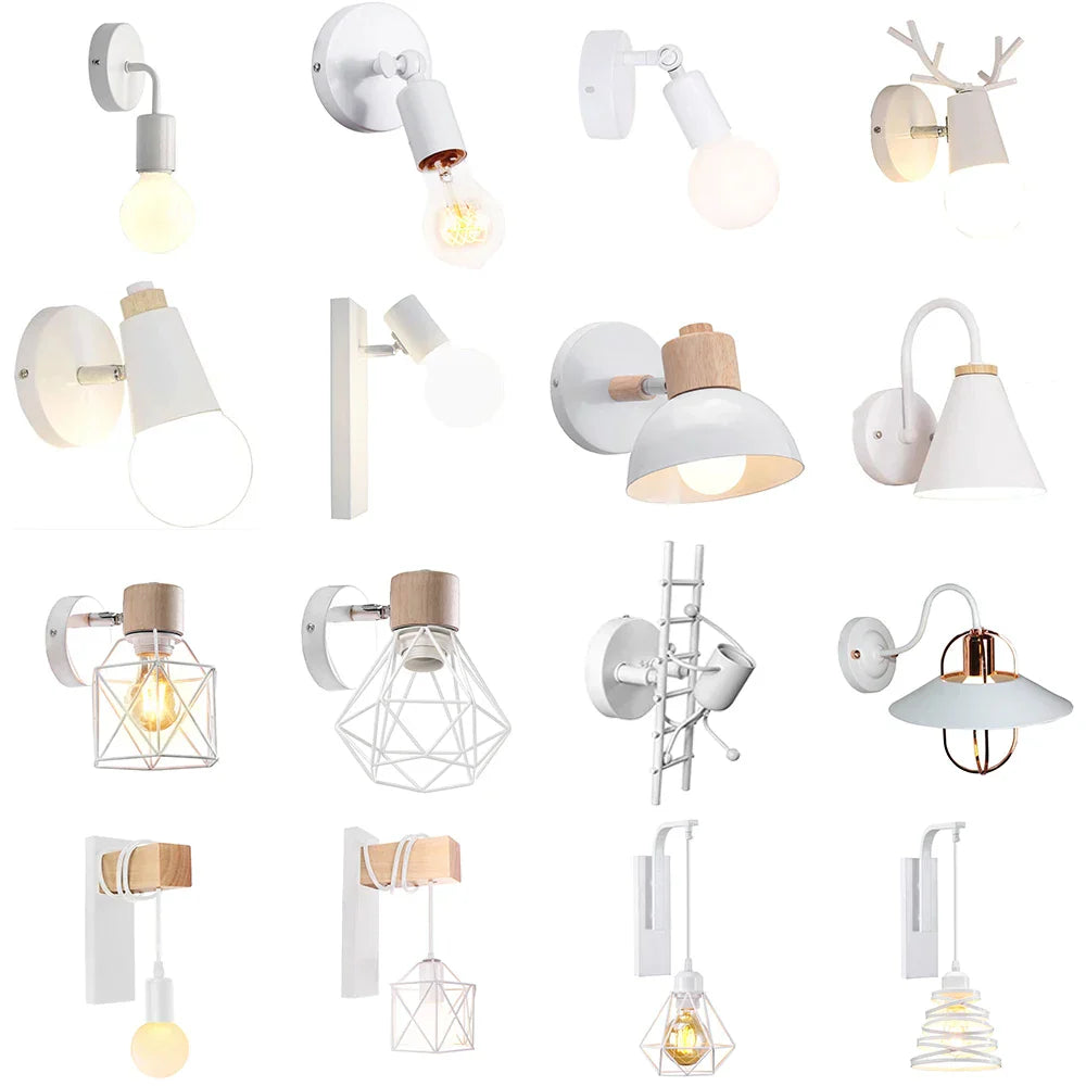 Lámpara de pared LED DecorBites™ de madera de hierro para decoración del hogar en interiores