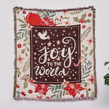 DecorBites™ Christmas Tree Knitted Throw Blanket