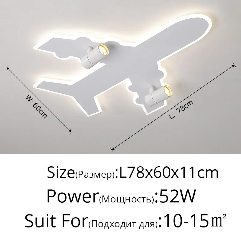 DecorBites™ Kids Ceiling Lights Cartoon Boys Bedroom Creative Eye Protection LED Lighting