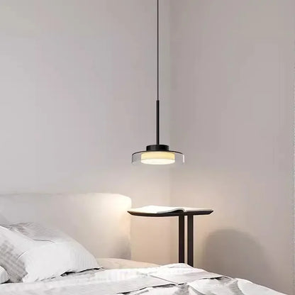 DecorBites™ LED Iron Acrylic Pendant: Modern French Style Indoor Light for Bedroom & Living Room