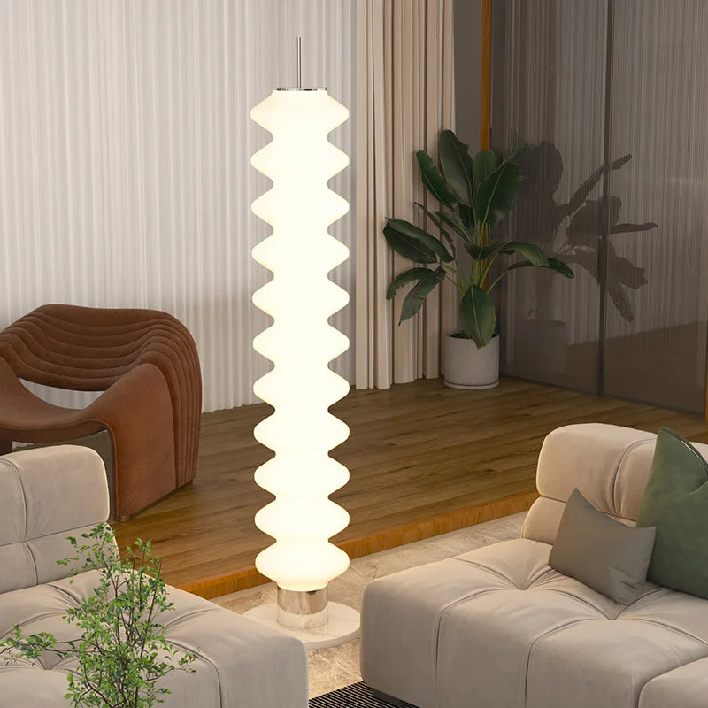 DecorBites™ LED Gourd Sanding Floor Lamp: Nordic Design for Living Room, Bedroom & Shop