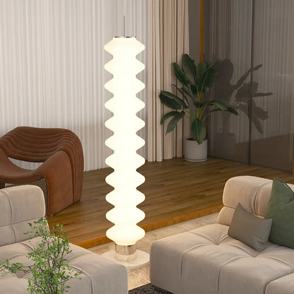 DecorBites™ LED Gourd Sanding Floor Lamp: Nordic Design for Living Room, Bedroom & Shop