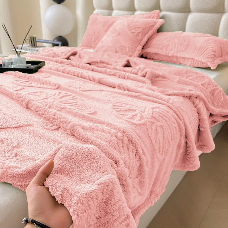 Manta DecorBites™ Luxe Chiffon Butterfly Jacquard: Manta suave y acogedora para el sofá o la cama