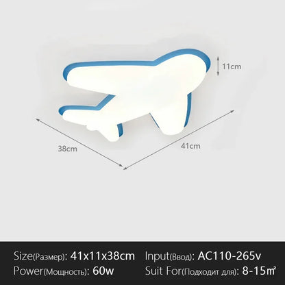 ثريا السقف LED على شكل طائرة من DecorBites™ لديكور غرفة الأطفال