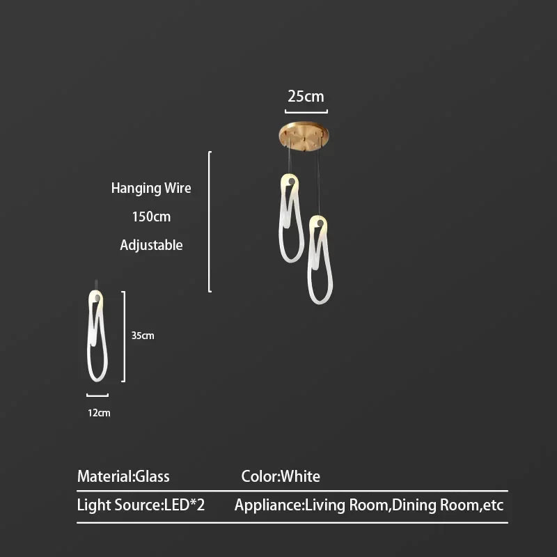 Lámpara colgante LED DecorBites™ para salón y comedor, luminaria de lujo