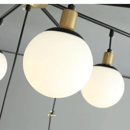 ثريا DecorBites™ المصنوعة من جزيئات كرات الزجاج الفني لغرفة المعيشة، وغرفة الأطفال، وغرفة الدراسة، وديكور المنزل