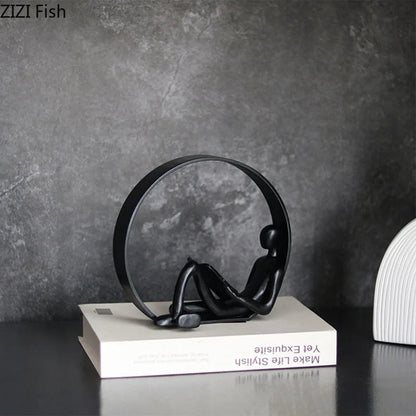 DecorBites™ Abstract Resin Characters Desk Decoration Ornament for Room Aesthetic Decor