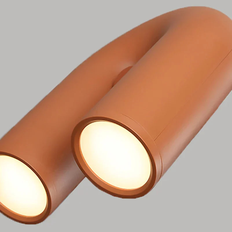 DecorBites™ Art Deco Metal Chandelier in Orange Blue Gray Black for Home and Business