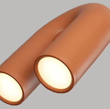 DecorBites™ Art Deco Metal Chandelier in Orange Blue Gray Black for Home and Business