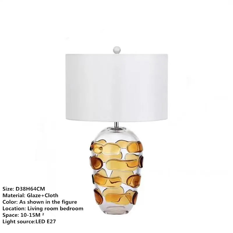 Decorbites™ Glas-Tischleuchte - Nordisches modernes Design für Wohnzimmer, Schlafzimmer, Hotel
