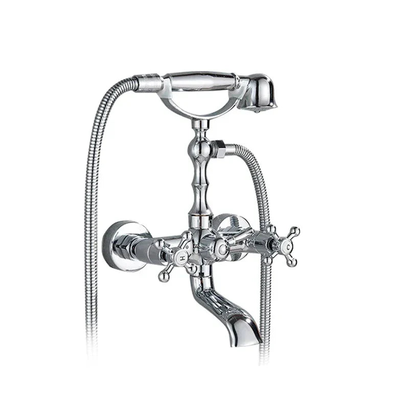 DecorBites™ Dual Handle Luxury Bathtub Faucet with Handheld Shower Mixer