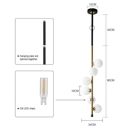 DecorBites™ Glass Ball Pendant Lights for Home Decor and Dining, Nordic Minimalism Style