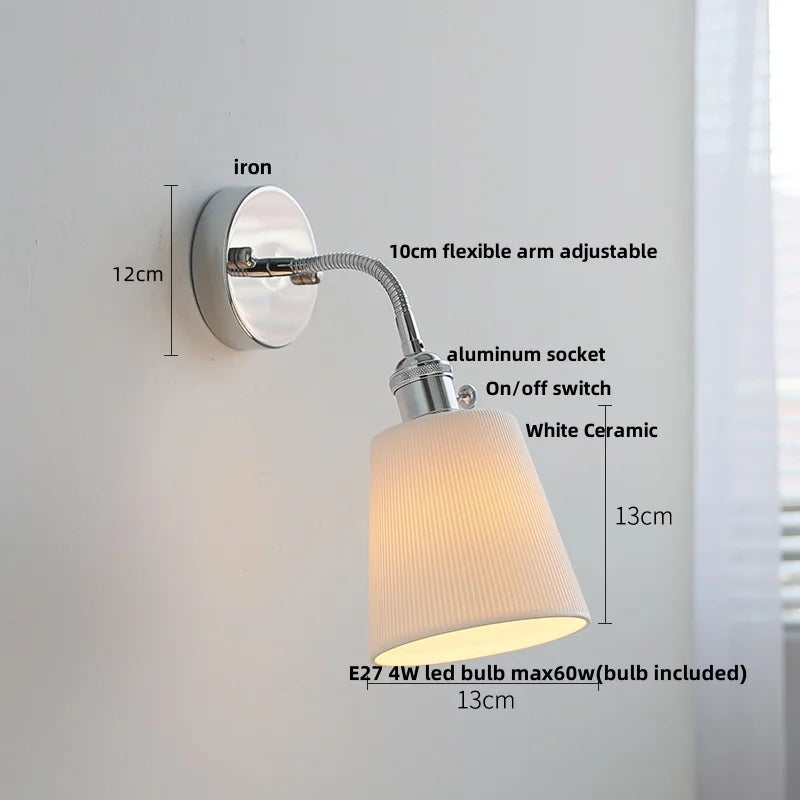 DecorBites™ LED Wall Lamp Sconce with Pull Chain Switch and Flexible Arm