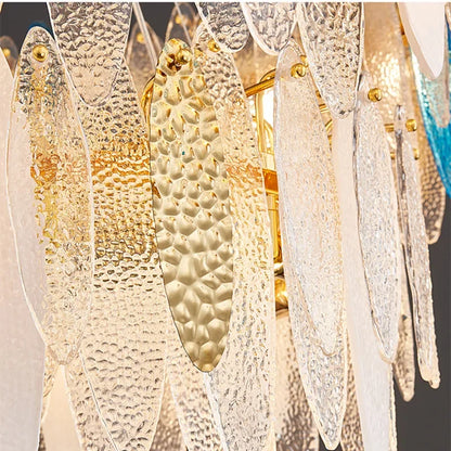 DecorBites™ Gold LED Glass Chandelier for Dinning Living Room Bedroom_main keyword: Pendant Lamps