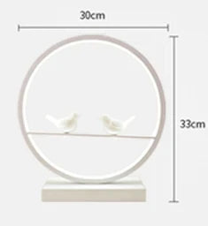 مصباح طاولة على شكل دمية ملاك وطائر من DecorBites™: إضاءة LED رومانسية لديكور المنزل
