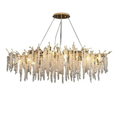 DecorBites™ Gold Aluminium Branch Pendant Light Chandelier for Modern Dining Room Decor