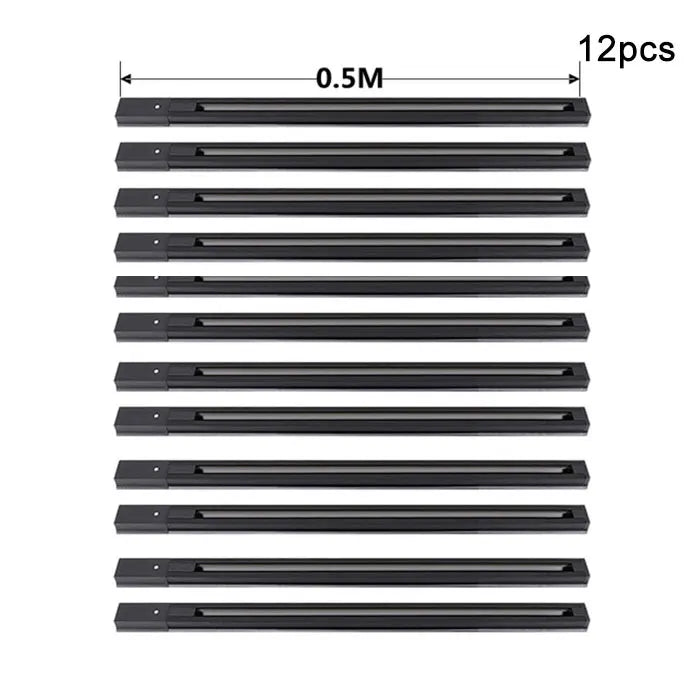 DecorBites™ Aluminum Track Rails for LED Spotlights with T-L Connector