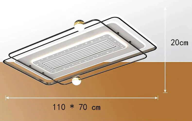 DecorBites™ Kids Bedroom Ceiling Fan with Remote Control and Modern LED Light