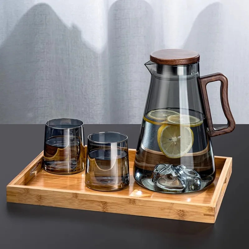 DecorBites™ Glass Cold Water Jug | Large Capacity & Heat Resistant Water Pot