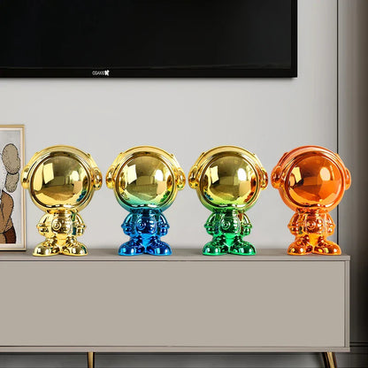 DecorBites™ Astronaut Statue Spaceman Sculpture Modern Desktop Decor Figurine Handicraft Gift