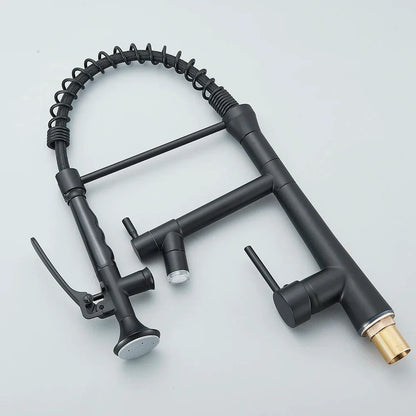 DecorBites™ Dual Spout LED Kitchen Faucet 360 Rotate Hot Cold Mixer for Stylish Sink