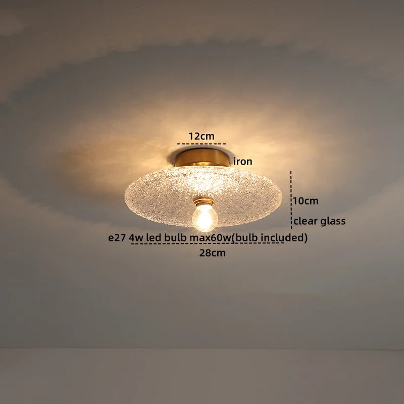 DecorBites™ Glass LED Ceiling Light for Corridor Balcony Modern Indoor Lighting