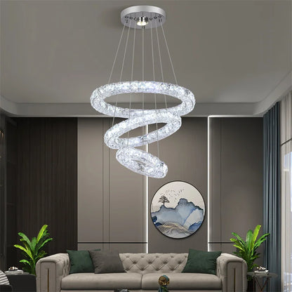 DecorBites™ Crystal Chandelier Pendant Lamp for Dining Room and Bedroom