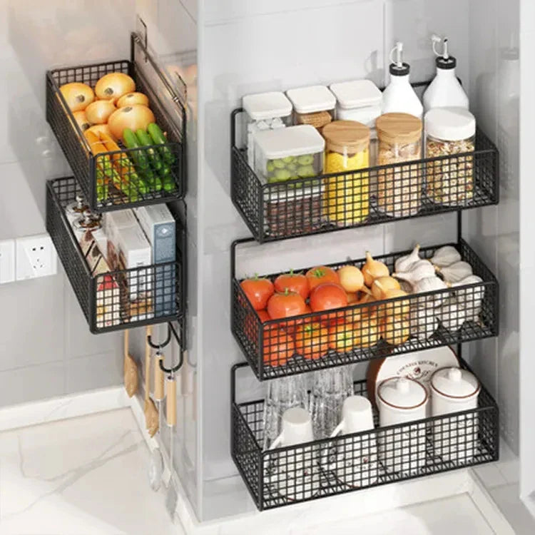 DecorBites™ Bathroom & Kitchen Wall Shelf Organizer - Square Shampoo Storage Rack