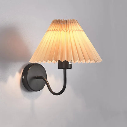 DecorBites™ Cloth Lampshade LED Wall Lamp for Bedroom & Living Room Decor