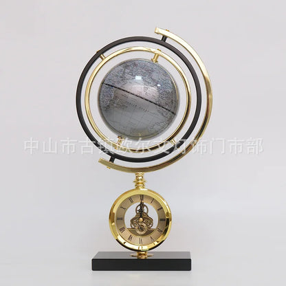 DecorBites™ Clock Globe Decoration: Elegant Office & Living Room Home Decor