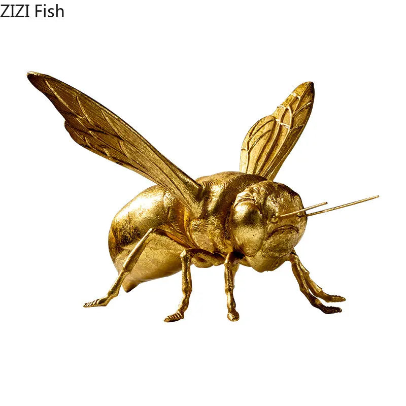 DecorBites™ Golden Honeybee Insect Statue Desk Decoration for Living Room