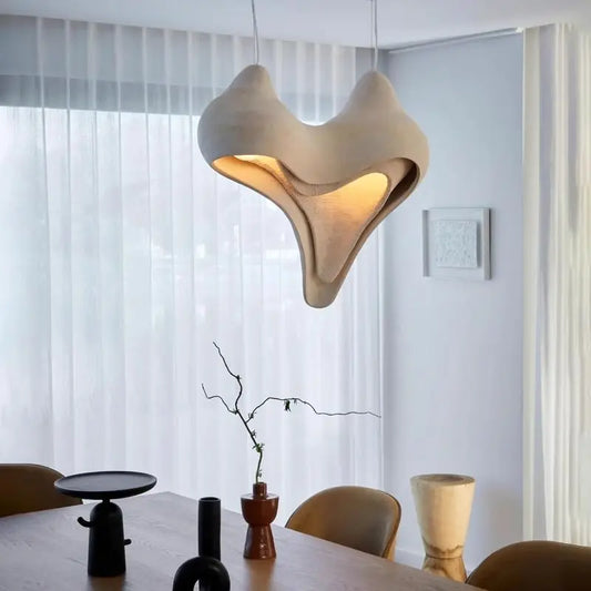 DecorBites™ Gypsum Conch Pendant Lamp, Wabi Sabi Style for Living Room, Bedroom, and Staircase