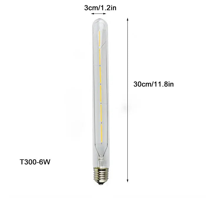 Bombilla de filamento LED tubular Edison Decorbites™ 6000K T10 T185 T225 T30 T300 4W 6W 8W
