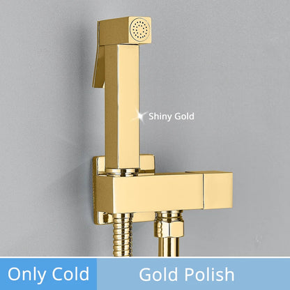 DecorBites™ Brass Bidet Faucet Single Cold Water Toilet Handle Jet Sprayer Mixer