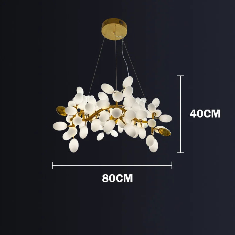 DecorBites™ Gold Grape Chandelier Glass Pendant Lights for Living Room & Dining Room