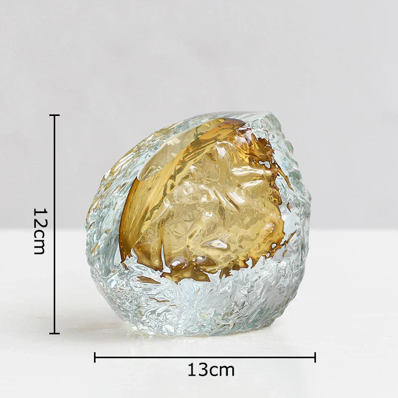 DecorBites™ Glass Vase for Flowers | Elegant Wrinkle Design | Room Decor & Floral Arrangement