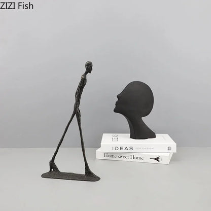 DecorBites™ Abstract Cast Iron Acrobatics Sculpture Desk Decoration Slender Figures