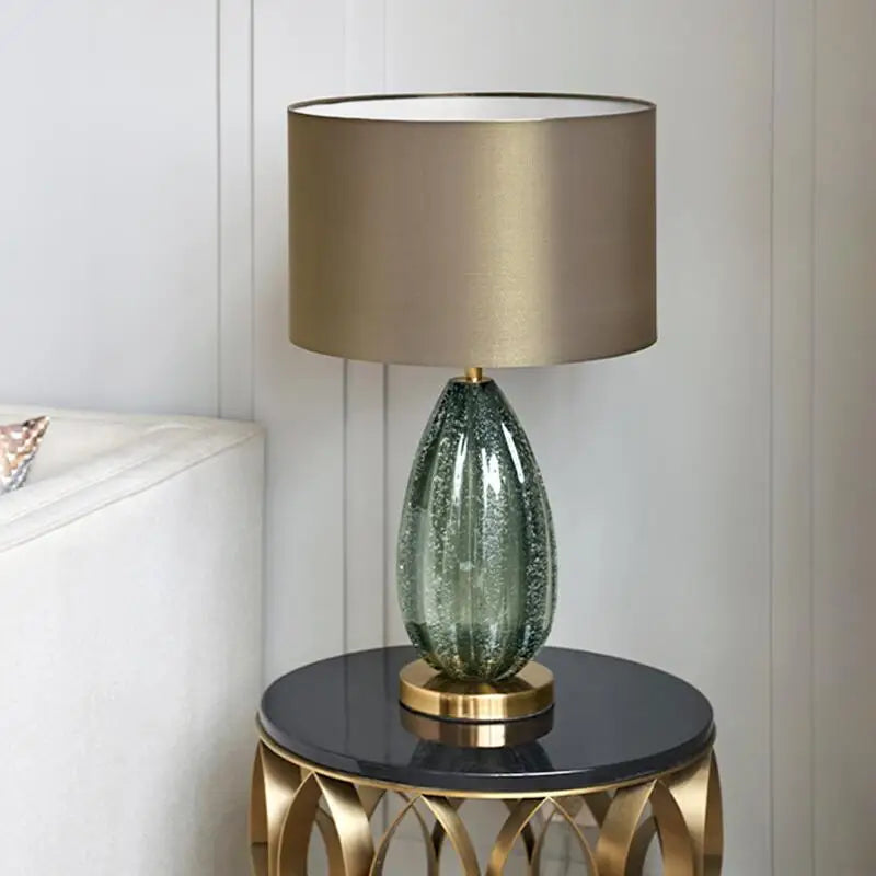 DecorBites™ Glass Table Lamp: Modern, Oversized, Simple Lighting for Bedroom and Living Room